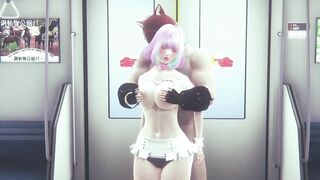 Cute Girl Fucked on the train - Hentai (Uncensored)