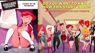 Fucking in the bathroom... Gossip in the bathroom - College Perverts