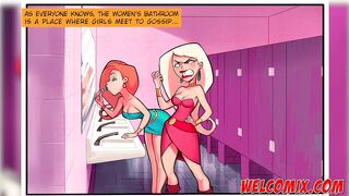 Fucking in the bathroom... Gossip in the bathroom - College Perverts