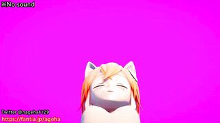 cat girl Nemimi stretch