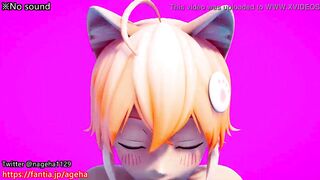 cat girl Nemimi stretch