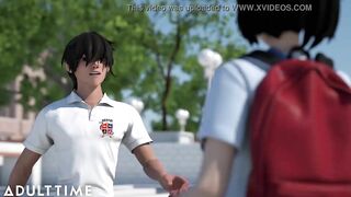 ADULT TIME Hentai Sex Headmaster Makes Tardy Classmates Fuck In Front Of Everyone