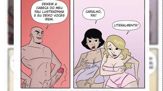 Hot sisters seduce dad to be able to go to the dance in the favela - HQ Porn Putarias na Favela - Home Camera