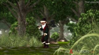 Crazy gnome plays with a hot sexy fairy