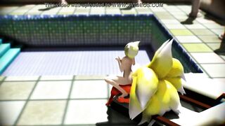 【MMD】藍様で背面騎乗位セックス