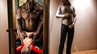 Muddy Surprise Monster Sex. 3D Porn