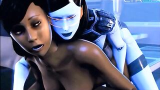 Mass Effect - Samantha Taynor and EDI Sexual Fantasy - Compilation