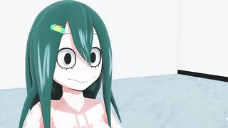 mmd r18 Tsuyu Asui hero academia will make you cum because your the boss 3d hentai