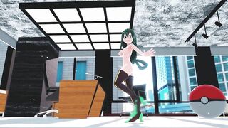 mmd r18 Tsuyu Asui hero academia will make you cum because your the boss 3d hentai