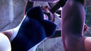 YO SCHOOLGIRL 18 OLD, SUCKS COCK WELL IN THE SAUNA | 3D Hentai