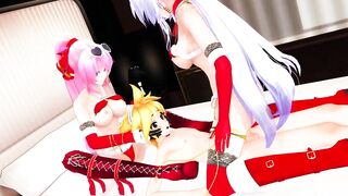 Bikini Santa's Christmas gift