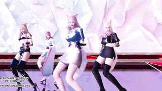 MMD GFRIEND - MAGO Ahri KDA Hot Kpop Dance 4K 60FPS