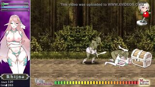 Cute elf girl hentai having sex with goblins and men in Dc crossroad act hentai game