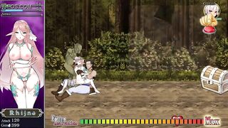 Cute elf girl hentai having sex with goblins and men in Dc crossroad act hentai game