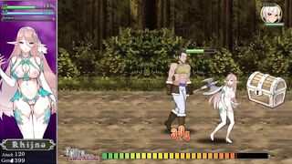 Cute elf girl hentai having sex with goblins and men in Dc crossroad act hentai game