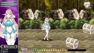 Cute elf girl hentai having sex with goblins and men in Dc crossroad act hentai game