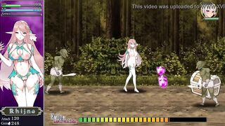 Cute elf girl hentai having sex with goblins and men in Dc crossroad act hentai game