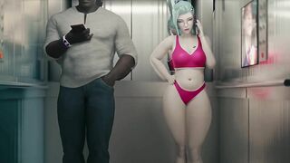 I FIND A BIG BLACK COCK IN THE ELEVATOR FUCKS ME HARD