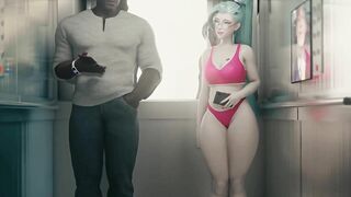 I FIND A BIG BLACK COCK IN THE ELEVATOR FUCKS ME HARD