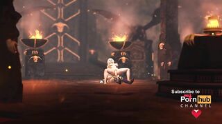 Super hot dickgirl plays with a sexy princess in the medieval castle