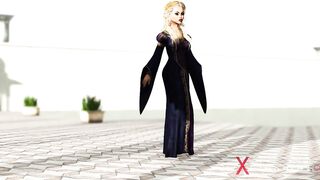 Super hot dickgirl plays with a sexy princess in the medieval castle