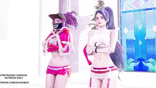 MMD All I Want for Christmas Is You Ahri Akali Kaisa 4K