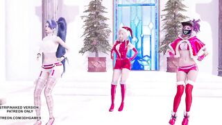MMD All I Want for Christmas Is You Ahri Akali Kaisa 4K