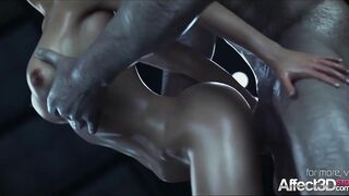 Jill Valentine fucked by a monster in 3d fantasy animation