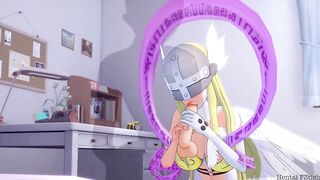Angewomon Blows and Swallows A Massive Load. Digimon Hentai