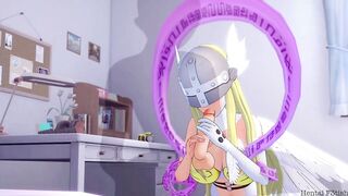 Angewomon Blows and Swallows A Massive Load. Digimon Hentai