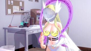 Angewomon Blows and Swallows A Massive Load. Digimon Hentai