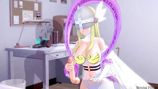 Angewomon Blows and Swallows A Massive Load. Digimon Hentai