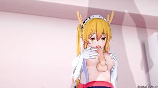 Miss Kobayashi's Dragon Maid Hentai Tohru Swallows A Load