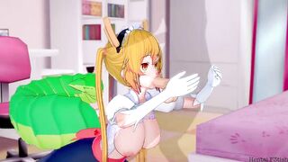 Miss Kobayashi's Dragon Maid Hentai Tohru Swallows A Load