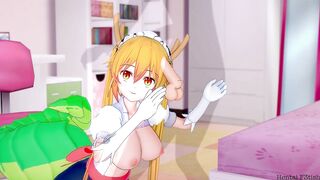 Miss Kobayashi's Dragon Maid Hentai Tohru Swallows A Load