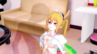 Miss Kobayashi's Dragon Maid Hentai Tohru Swallows A Load