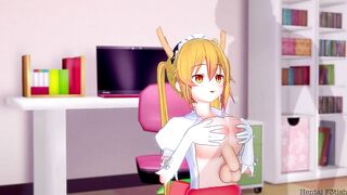 Miss Kobayashi's Dragon Maid Hentai Tohru Swallows A Load