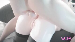 [ WOPAadult ] - Cumming inside; anal sex; NieR automata 2b; 3d porn - (HD + ASMR)