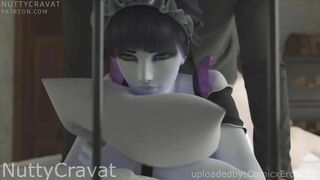 Overwatch Widowmaker being fucked in maiden outfit! (Sound-60fps)