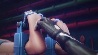 3D lesbian tickling