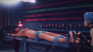 3D lesbian tickling