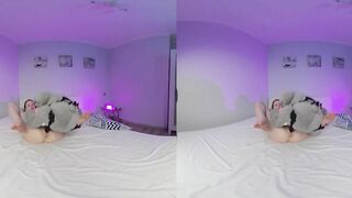 Why is her pussy so pink? Ginger teen riding strapon VR 180