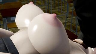 College girl sucks multiple cocks in class