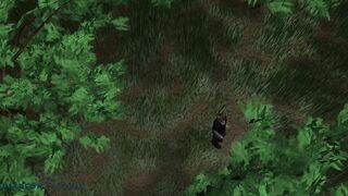 3d hentai cartoon bdsm, femdom cowgirl, threesome in furry forest