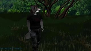 3d hentai cartoon bdsm, femdom cowgirl, threesome in furry forest