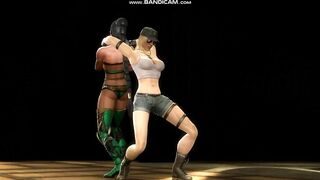MK9 Jade vs Sonya Ryona Freecam. mp4