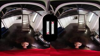 VRCosplayX.com Ebony Babe Domino Testing Your Superpowers In Deadpool XXX