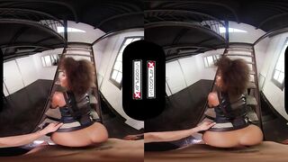 VRCosplayX.com Ebony Babe Domino Testing Your Superpowers In Deadpool XXX