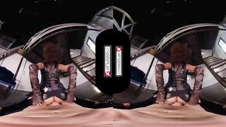 VRCosplayX.com Ebony Babe Domino Testing Your Superpowers In Deadpool XXX