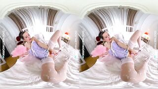DDFNetwork VR - Sasha Rose Cosplay Masturbation in VR